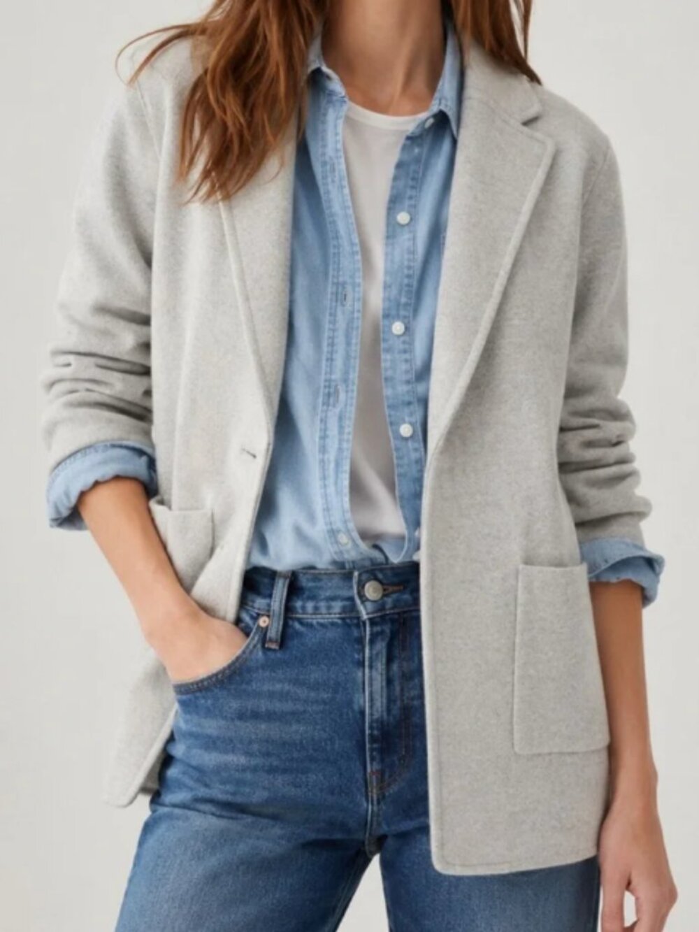 J Crew Sophie Open-Front Sweater Blazer Jacket, Cotton/Wool Blend - Womens XS - Picture 3 of 17